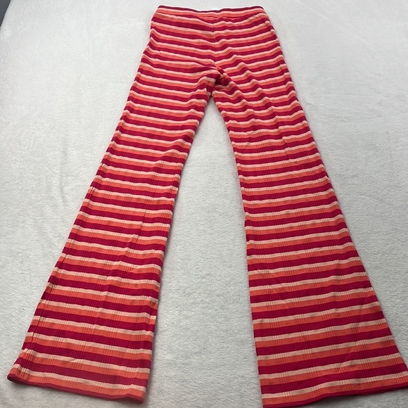 NWT L Space XS S Paloma Pant‎ Pink, Orange Stripe Flare Stretchy Lyocell Pants - Picture 1 of 16